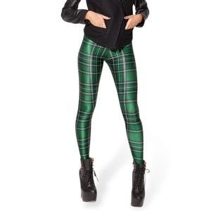 BLACKMILK TARTAN GREEN LEGGINGS - LIMITED EDITION